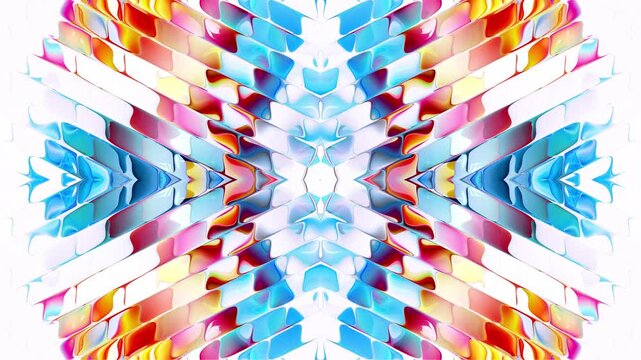 3d render of abstract art of a surreal 3d background based on liquid glass sticks in rotation movement in curved wavy, smooth and soft organic lines forms in white and color gradient parts