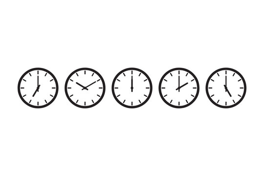 Black and white of circular arrows in clockwise and counterclockwise directions rotation loop