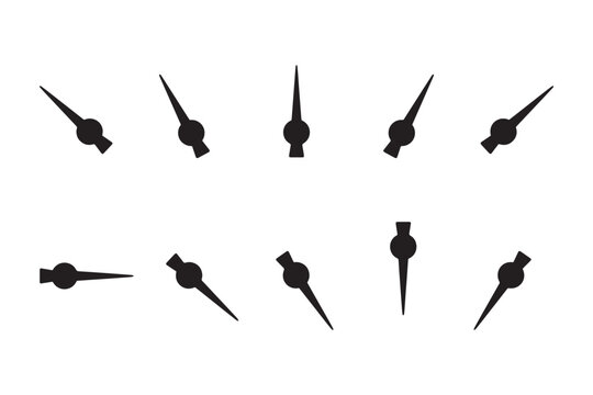 Black arrows and bullet points in horizontal and vertical arrangements symbols