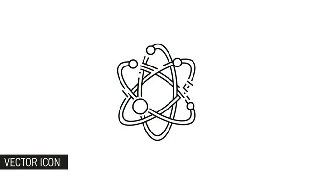 stylized atom symbol with orbiting electrons