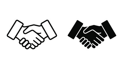 Obraz premium Handshake between two people with mobile phones