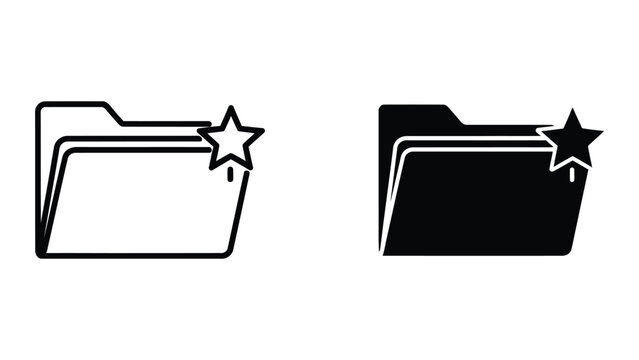 Favorited folder icon with starburst effect