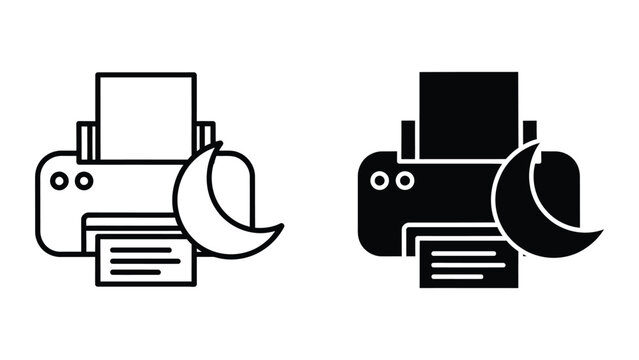 Cartoon printer with smiling face spitting paper