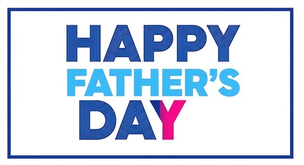 Fototapeta premium Happy father's day colorful typography for celebrating dad's special day