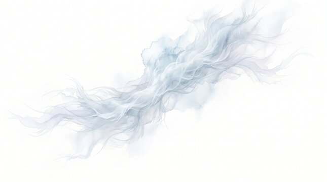 Soft wispy cloud texture with gentle blue and white hues on a plain background