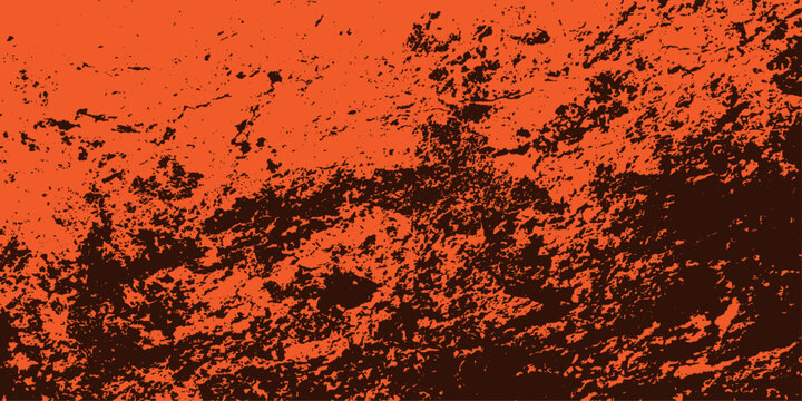 Burned orange and red fire wood texture creates an abstract grunge pattern with dark vintage rust and old brown paint design for a dirty textured metal wallpaper background art illustration
