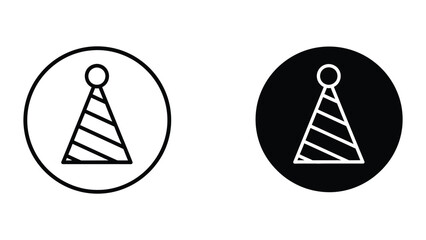 Minimalist tent icon with loop on white and black backgrounds © Jahidul