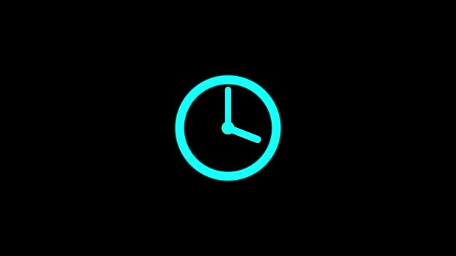 Wall clock animation. Accelerated time.clock animation background.4k video.