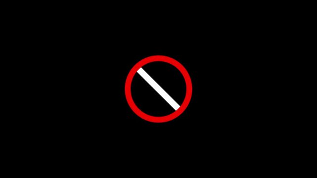 No parking icon animation no parking background.4k video animation.