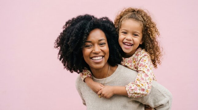 Celebrating mother's day joyful african american mom and child share a loving moment