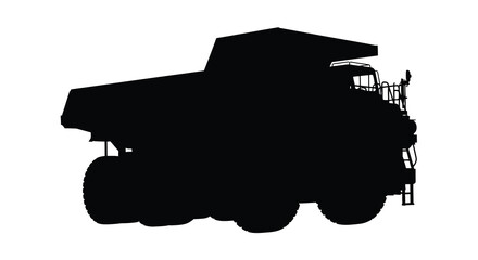 Large dump truck vehicle silhouette high quality professional © MdGolam