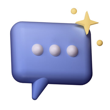 Chatbubble speech bubbles bubble 3d icon chat