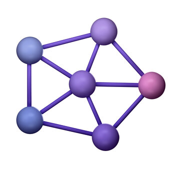 Neural network brain 3d icon