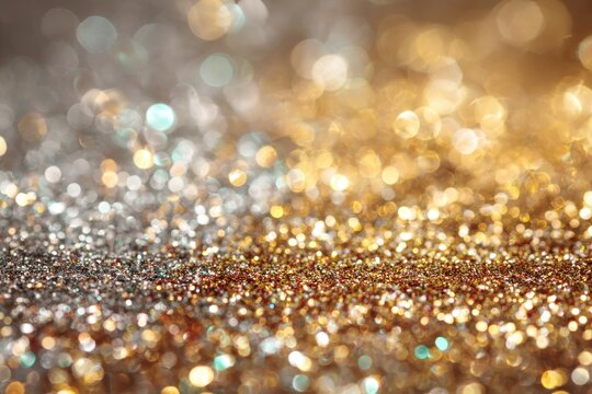 Elegant Sequin Surface with Warm Lighting for Premium Christmas Design