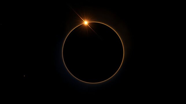 A Stunning Total Solar Eclipse Featuring The Radiant Diamond Ring.
