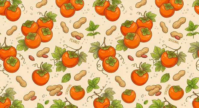 seamless pattern with peanuts