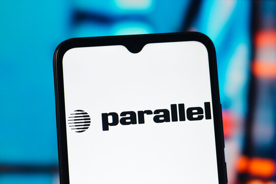 In this photo illustration, the Parallel Web Systems logo is seen displayed on a smartphone screen.