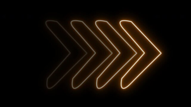 Abstract Neon Saber Glowing Arrows Loop on Transparent Background (Alpha Channel).mov