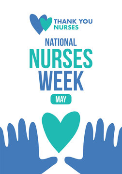National Nurses Week. Thank you nurses. Medical and health care concept. Fighters against viruses and diseases. In honour of the doctors. Celebrated annual in United States. Vector illustration poster