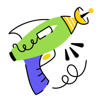 Flat style icon of a space blaster