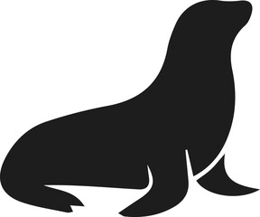Sea lion silhouette vector isolated © Fecsku