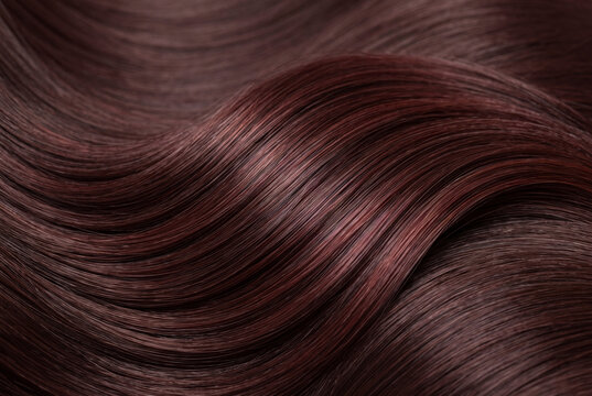 Glossy Auburn Hair Care Texture