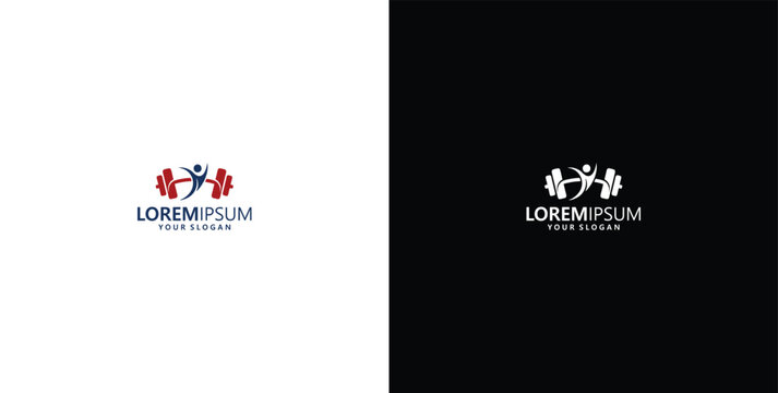 fitness and gym vector logo design