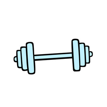 hand with dumbbell