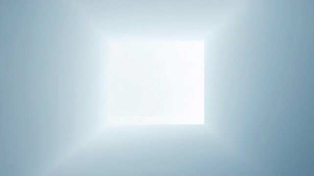 Soft square window glow minimal blue light bright square skylight casting gentle glow