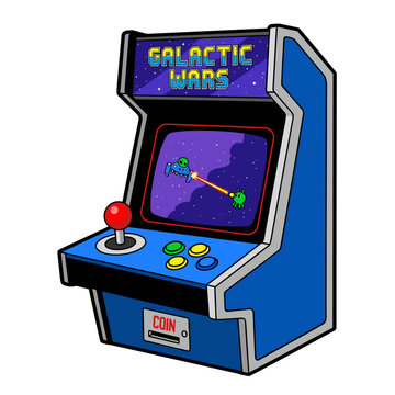 Retro arcade machine console game.