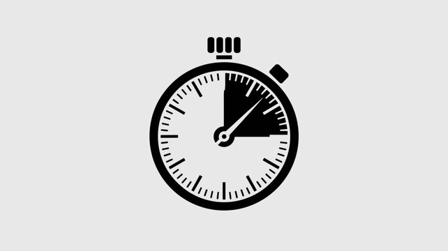 Bold stopwatch dial with 3 o'clock arrow indicator &ndash; Great for project deadlines, countdown timers, or mechanical timing.