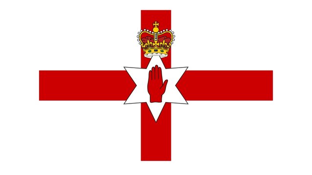 Northern Ireland flag is a part of the United Kingdom in the north-east.