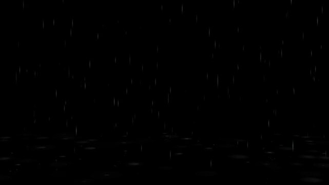 rain in black background. rain background 