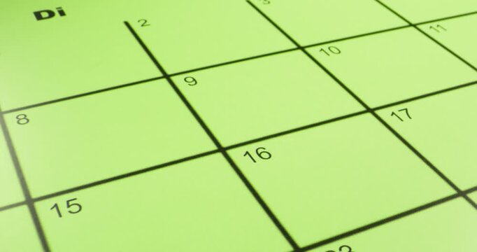Visual Representation Of Organized Calendar Grid For Team Strategic Planning