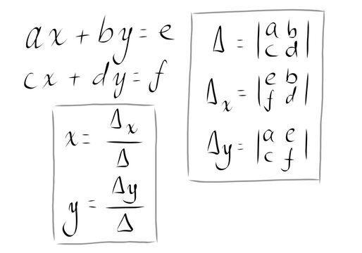 Structured Handwritten Mathematical Notes with Clear Determinants and Precise Equation Layout