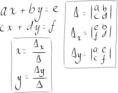 Structured Handwritten Mathematical Notes with Clear Determinants and Precise Equation Layout