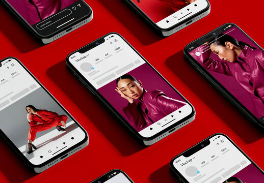 Smartphone Screen Mockup Set
