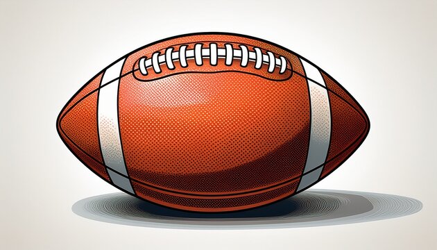 american football isolated on white background