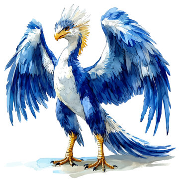Microraptor, watercolor with intricate brush textures and gentle highlights, isolated on a white background.