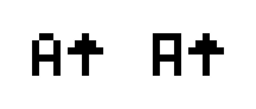 Text size icons set, increase and decrease font symbols, minimal typography and accessibility UI icons