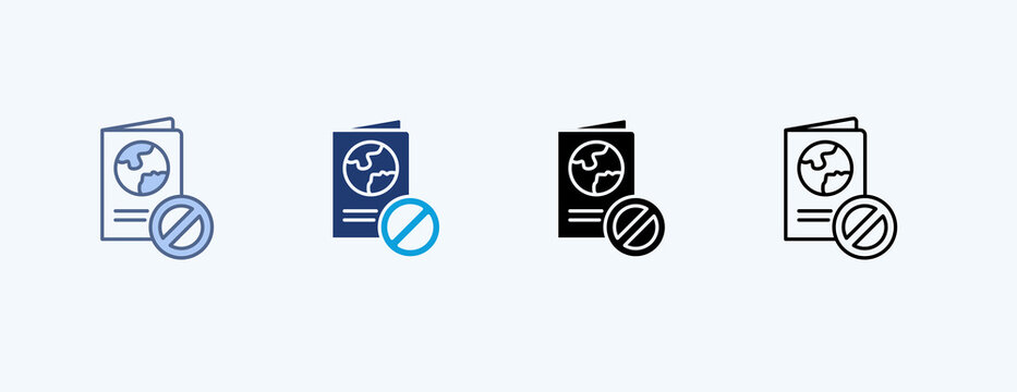 Deportation Multiple Icon Illustration Vector