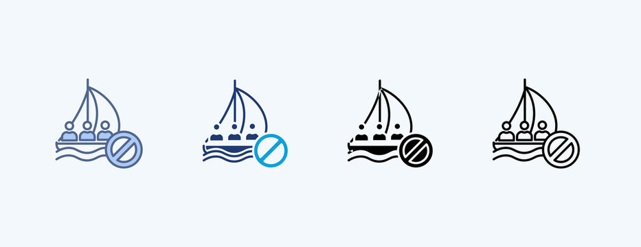 Illegal Multiple Icon Illustration Vector