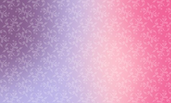 Abstract gradient background with subtle floral pattern in purple and pink hues