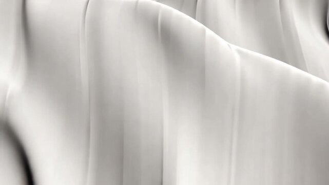 Abstract White Fabric Texture Background, Smooth Flowing Silk Textile