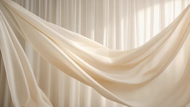 Gentle Fabric Flowing in Breezy Light