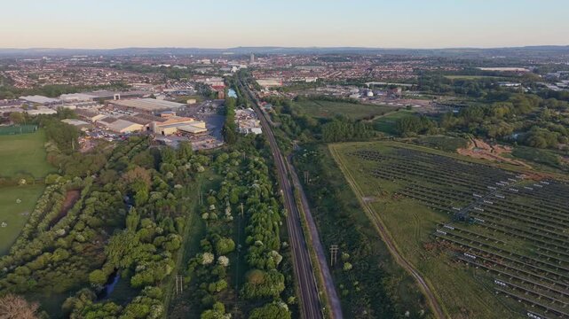 Aerial View of Shaw Forest and North Swindon, England