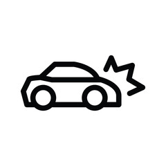 Obraz premium car crash accident outline icon vector design good for web or mobile app
