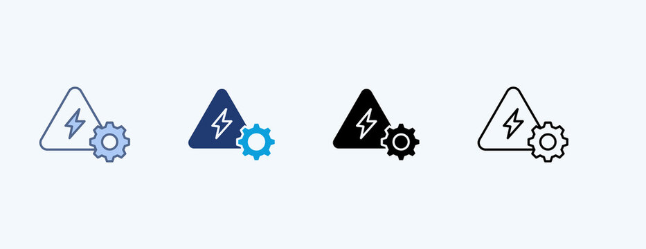 Service Outage Multiple Icon Illustration Vector