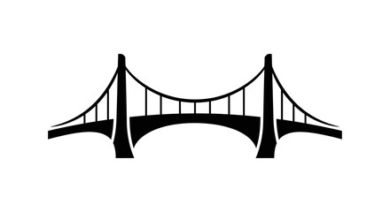 Fototapeta premium Suspension Bridge Structural Engineering Design.