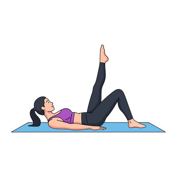 Woman doing leg raise exercise 2.